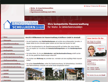 Tablet Screenshot of hausverwaltung-schellhorn.de